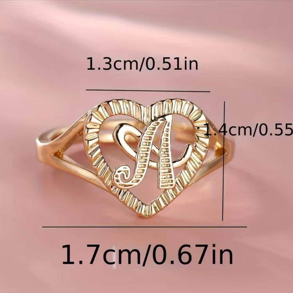 18k initial rings - Picture 3 of 4